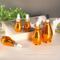 Cosmetic Essential Oil Perfume Gold Serum Dropper Bottles